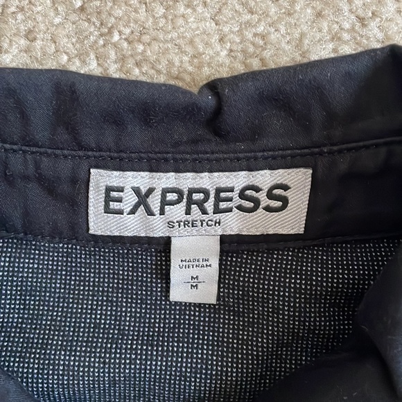 Express Stretch Mens Polo (Black/White) - Picture 2 of 4